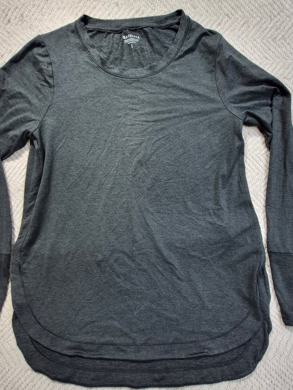 Athleta Women's Long Sleeve Crew Tee - Charcoal